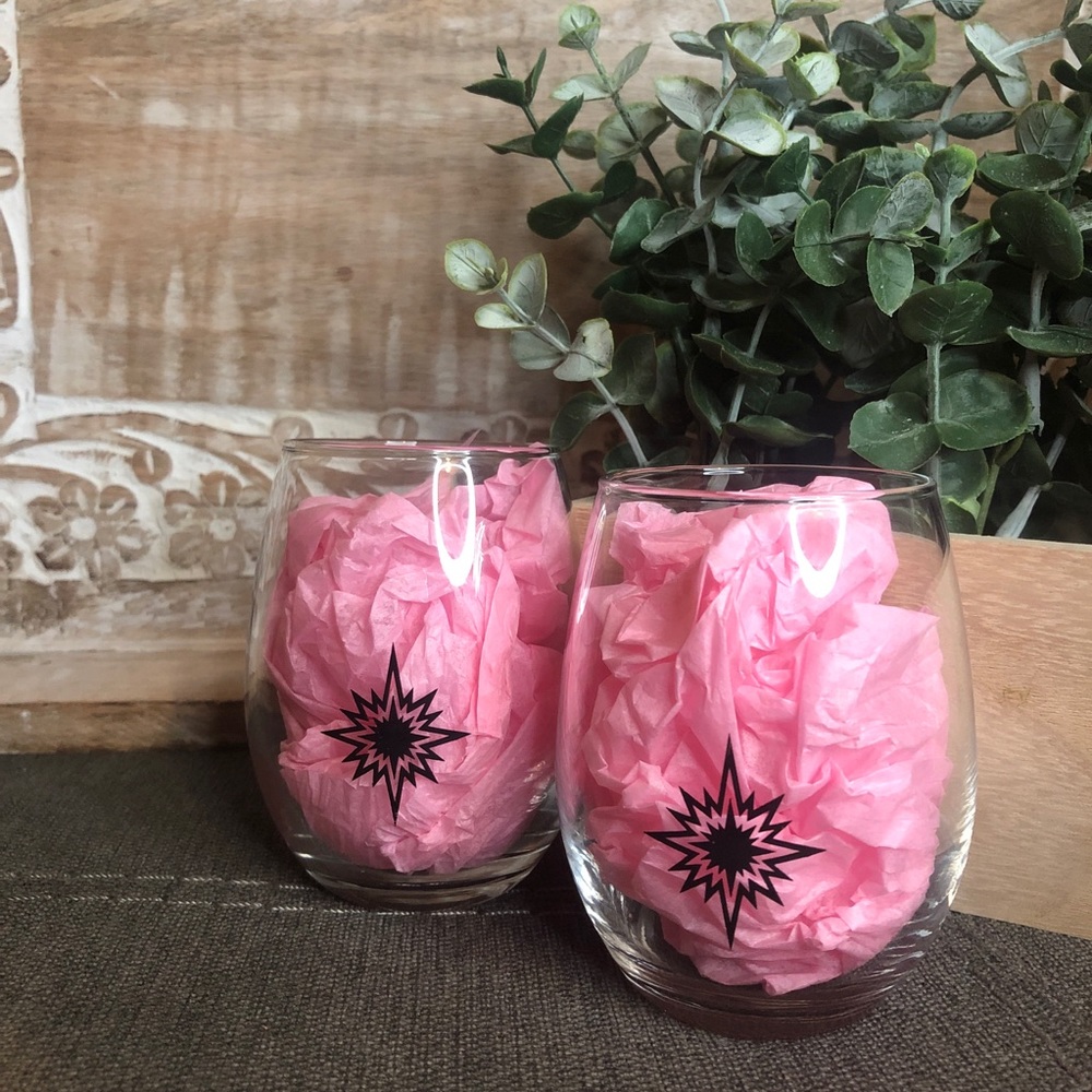 Simple Stemless Wine Glasses